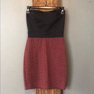 Navy blue and maroon dress